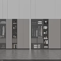 Modern Wardrobe Interior Design With Glass Panel Doors Open Shelves And White Finish