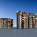 Detached Villas With Red Brick Exteriors Multiple Storeys And Balconies Under Blue Sky