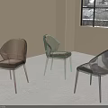 Transparent Leisure Chairs in Three Colors for Bright Indoor Setting with Natural Light