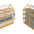 Showcase Shelf Island Shelf Island Cabinet Snack Commodity Snack Display Rack Supermarket Shelf 3d model