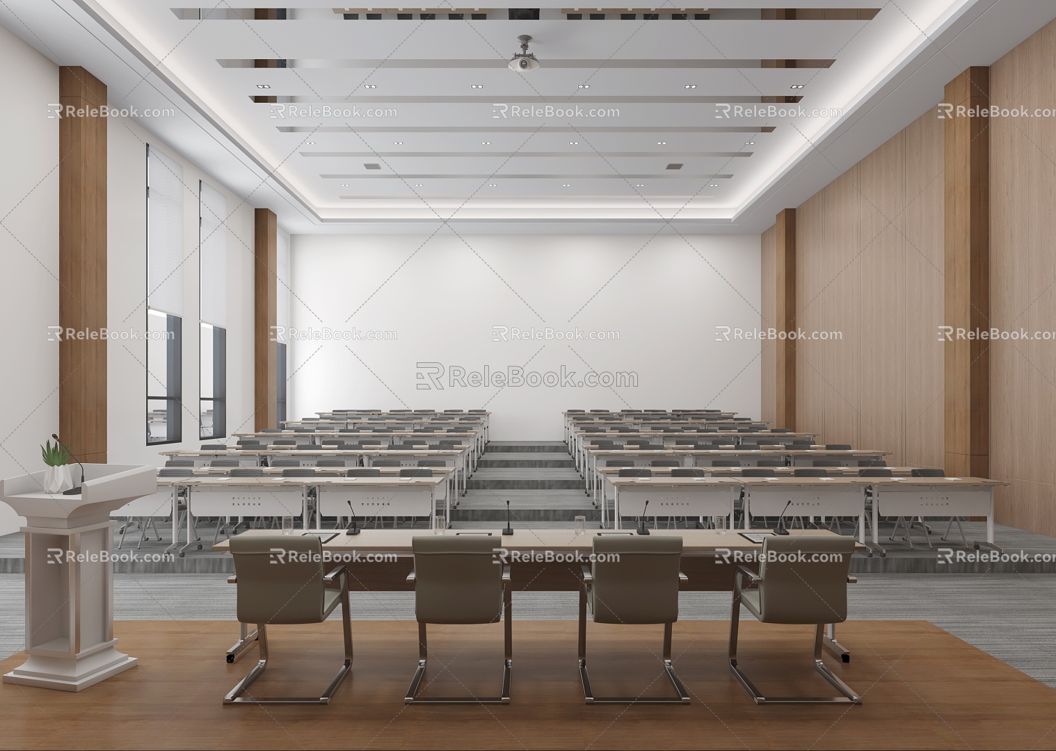 Conference Room Lecture Hall Ladder Classroom 3d model