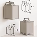 Modular Outdoor Lights With Square Design Black Frame And White Shade For Exterior Use