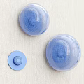 Three Modern Transparent Round Wall Lamps with Clear Glass Design