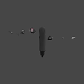 Tactical Black Submachine Gun With Detachable Magazine Red Dot Sight And Bullet Shells