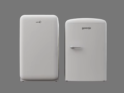 Two White Compact Refrigerators And Freezers For Home Kitchen Use 3d model