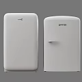 Two White Compact Refrigerators And Freezers For Home Kitchen Use 3d model