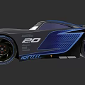 Black And Blue Sports Car With Streamlined Body 20 And IGNR Logo Unique Alloy Wheels