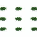Green Grass Tufts Arranged Neatly In Three Rows And Three Columns 3d model