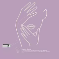 Modern Decorative Neon Lamp With Hand And Face Outline On Purple Background