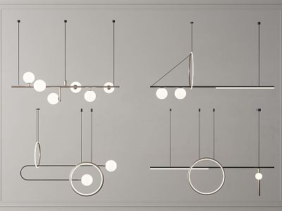 Modern chandelier combination model