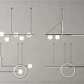 Modern chandelier combination 3d model