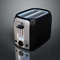 Proctor Silex Two Slice Black Silver Toaster With Control Knobs And Buttons