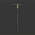 Industrial Metal Drill Rods With Yellow Accents And Pointed Tips