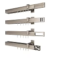 Wall Mounted Hanging Racks With Metal Hooks In Multiple Colors For Kitchen Bathroom Storage