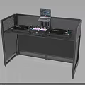 Professional DJ Console With Dual Turntables Mixer And Digital Display Panel