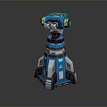 laser tower turret turntable sci-fi tower defense game tower defense sci-fi turret game turret game turret 3d model