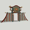 New Chinese style ancient building archway Guochao Guofeng block night market entrance and exit Meichen archway scenic spot gate tower scenic spot gate Guofeng entrance and exit market night city entrance and exit 3d model