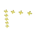 Yellow Flower With Four Petals On Light Blue Background Showing Natural Charm