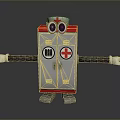 Cartoon First Aid Kit Character With Red Cross Symbol Eyes Gray Red Design And Arms