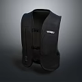 Black Utility Vest For Daily Use With Multiple Pockets And Adjustable Straps 3d model