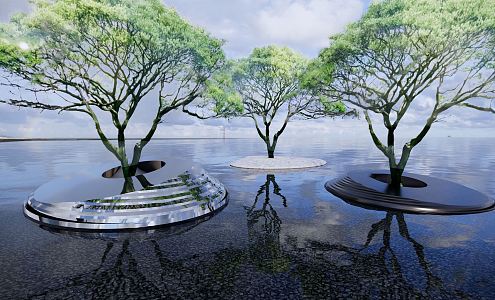 Modern Tree Pool Landscape Tree Pool Seat Planting Pool Flower Pool 3d model