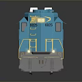 Blue CSX Train Locomotive Model 6025 on Gray Reflective Surface