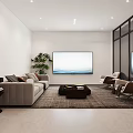 Modern Car Showroom Interior With Red Sports Car And Displayed Luxury Vehicles