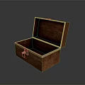 Open Wooden Storage Box With Natural Wood Grain And Metal Clasp For Daily Use