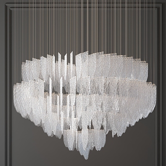 Chandelier crystal chandelier multi-layer crystal lamp crystal lamp decorative crystal lamp multi-head chandelier 3d model