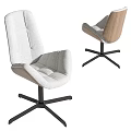 Modern Gray Fabric Office Chair With Wooden Armrests And Black Five-Star Base