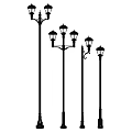 Different Styles of Outdoor Street Lamps with Black Pole and Decorative Designs