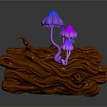 Modern mushroom straw mushroom poisonous mushroom plant 3d model