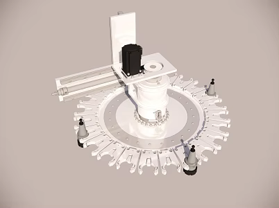 DIY umbrella type 24 slot BT30 tool changer WiP 3d model