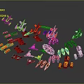 Colorful Toy Models With Various Shapes And Bright Colors For Kids Play