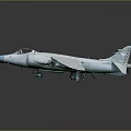 Detailed Light Gray Airplane Model with Blue Nose Open Cockpit Red Door and Landing Gear