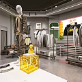 Modern Clothing Store Interior With Fashion Apparel Display Racks Mirrors And Stylish Outfits