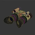 Tan Tactical Binoculars With Black Lenses And Military Grade Optical Design