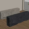 Rock Countertop Desk Reception Desk Reception Desk 3d model
