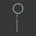 Fashion Accessory Dog Shaped Blue Gemstone Embellished Keychain with Bone Pendant for Stylish Outfits