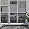 Modern roller shutter roller shutter curtain 3d model