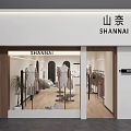 SHANNAI Clothing Store Front With Modern Window Display Mannequins And Clothing Displays
