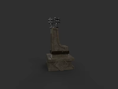 Classical Stone Fireplace Design With Carved Pedestal Base And Traditional Details 3d model