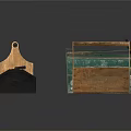 Household Storage Items Including Wooden Baskets And Metal Boxes With Handles