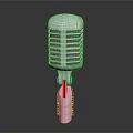 Vintage Metal Microphone With Retro Design For Household Daily Use And Decor