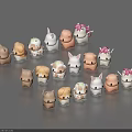 Cute Assorted Animal Shaped Plush Dolls With Various Designs And Decorative Details