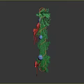 Festive Green Evergreen Foliage Christmas Wreath With Red Bows And Colorful Balls