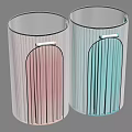 Stylish Striped Curtains In Gray And Blue For Modern Home Window Decoration