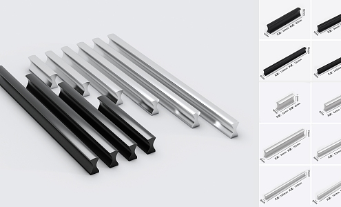 Handhandle aluminum handle 3d model