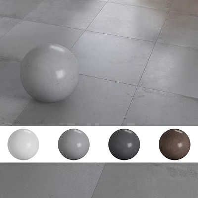 Spherical Components in Multiple Colors Displayed on Gray Tile Floor 3d model