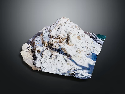 Snowy Mountain Terrain Featuring Snow Covered Peaks Rocky Outcrops And Natural Landscape 3d model
